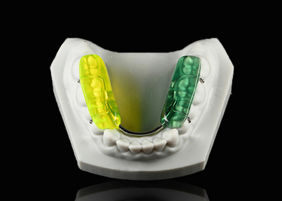 Kleurrijke gelb tandheelkundige splinter harde acrylhars occlusal splinter voor's nachts tanden slijpen